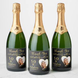 Preto e Dourado 50 e Fabuloso Aniversário Obrigado