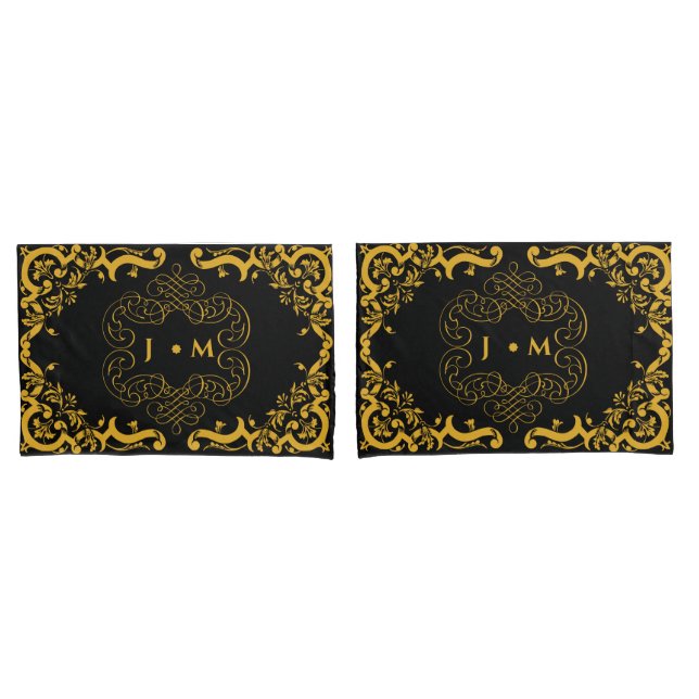 Preto e Dourado com mensagem personalizada (Frente - conjunto)