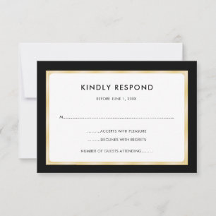 Preto e Dourado RSVP