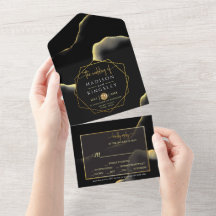 Preto e Ouro 💍 Óleo de tinta Abstrato moderno