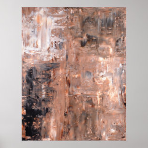 Preto e poster da arte abstracta de Brown