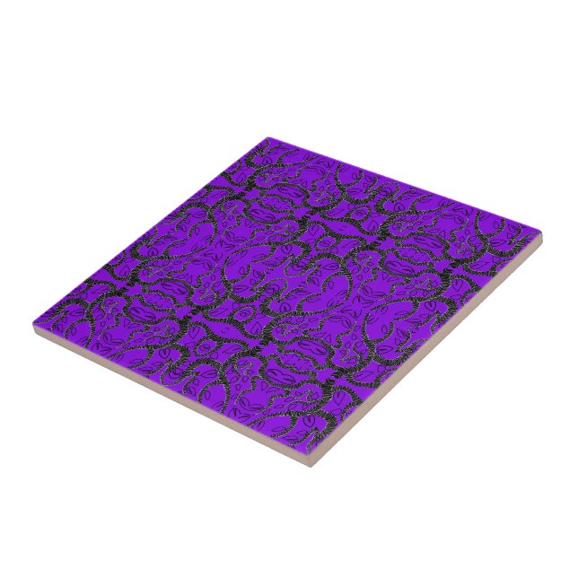 Preto e roxo - Único - Personalizável - Adicionar  (Lateral)