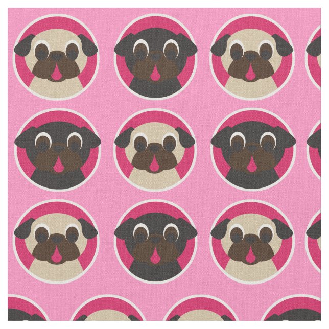 Preto e tecido das cabeças do Pug da jovem corça (Detalhe)