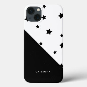 Preto e White Stars Patten Abtract Personalizado