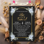 Preto Elegante e Favoritos do Magnet Dourado<br><div class="desc">Preto Elegante e Dourado Desafio de Mama de Casamento - Eterno para seu dia especial. Com uma sofisticada design de preto e ouro,  esses ímãs personalizados fazem recordações perfeitas para os convidados apreciarem para sempre. Ideal para casamentos modernos e luxuosos.</div>