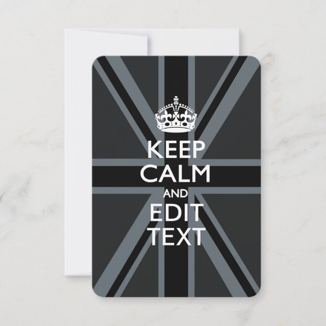 Preto em Preto Mantenha Calma e o seu Unificador d (Frente)