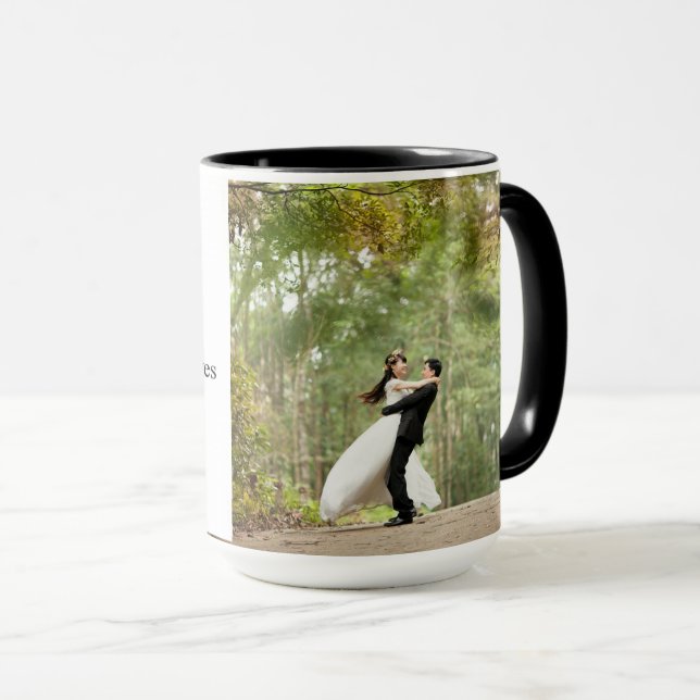 Preto feito sob encomenda amor da caneca da (Frente Esquerda)