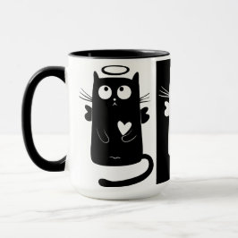 Preto feito sob encomenda caneca do Meow da