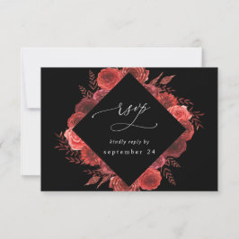 Preto Floral Vermelho com Refeição RSVP 2