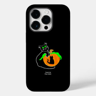 Preto Gato Pumpkin Apple iPhone 14 Pro Caso