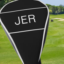 Preto | Iniciais de Monograma Personalizados Moder