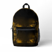 Preto Macio  Splash Dourado Aquarela Elegante