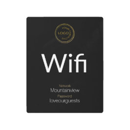 Preto Mínimo de Senha de Rede Wifi Moderno