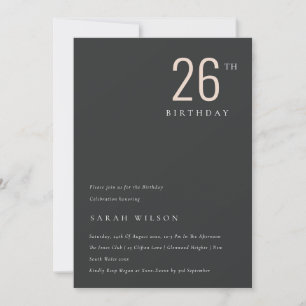 Preto Mínimo Negro Negrito Qualquer Convite Aniver