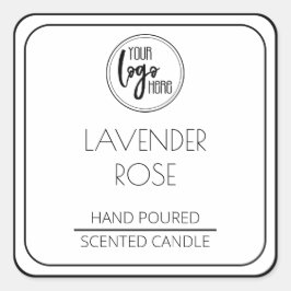 Preto Moderno E Branco Sua Etiqueta De Vela De Soj