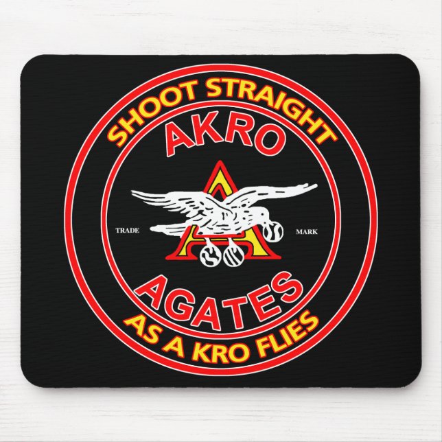 Preto Mousepad da ágata de Akro (Frente)