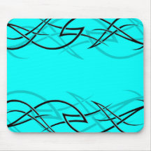 Preto na "elegância ciana" Mousepad