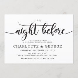 Preto na noite anterior ao convite