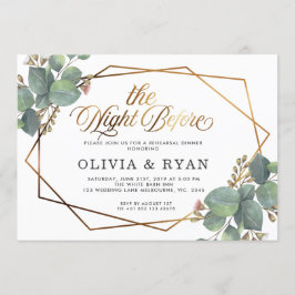 Preto na noite anterior ao convite do geo eucalipt