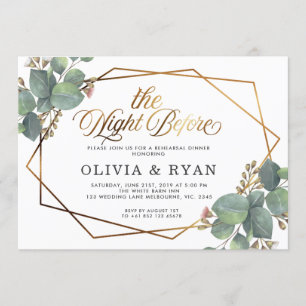 Preto na noite anterior ao convite do geo eucalipt