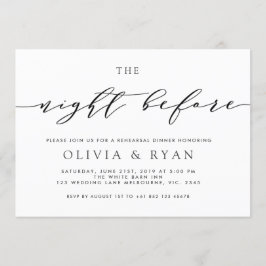 Preto na noite antes do convite