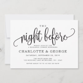 Preto na noite antes do convite