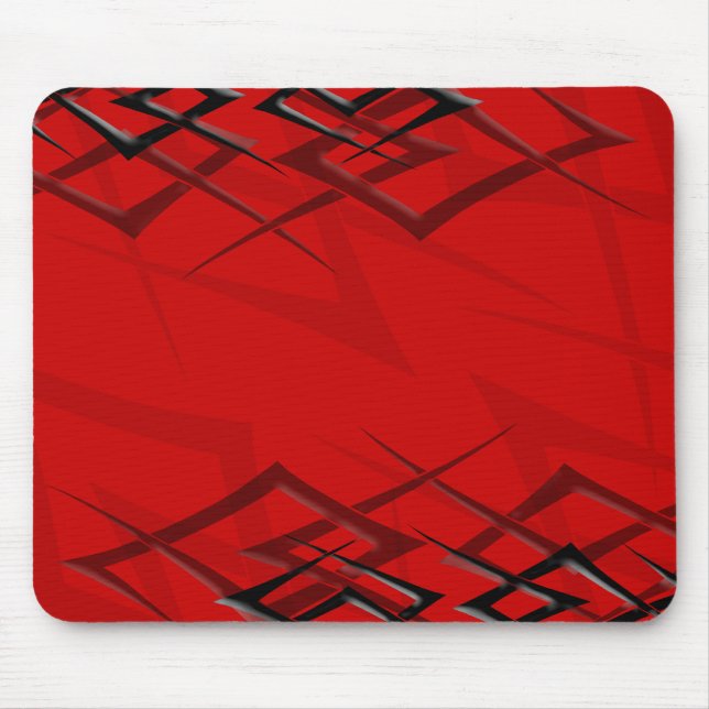 Preto no "espinho vermelho" Mousepad (Frente)