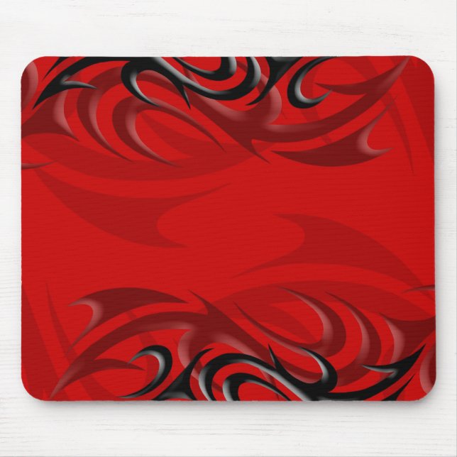Preto no "fumo vermelho" Mousepad (Frente)