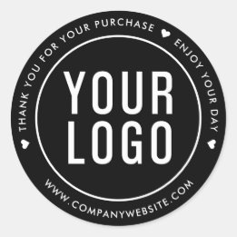 Preto Obrigado Pelo Logotipo De Adesivos