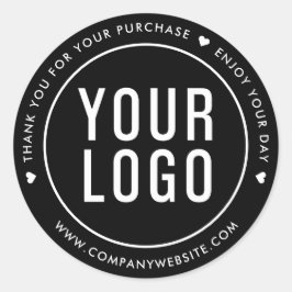 Preto Obrigado Pelo Logotipo De Adesivos