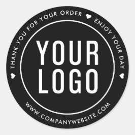 Preto Obrigado Pelo Logotipo Dos Adesivos