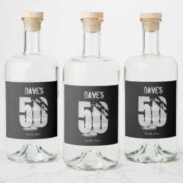 Preto Personalizado 50ª Festa de aniversário Idade