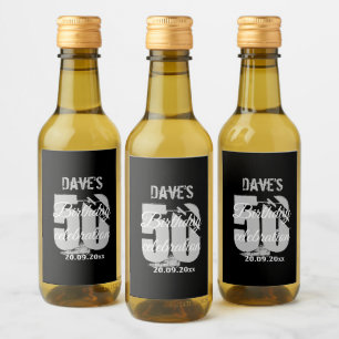 Preto Personalizado 50º Qualquer Favor de Festa d