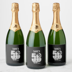 Preto personalizado 50º qualquer favor de Festa d