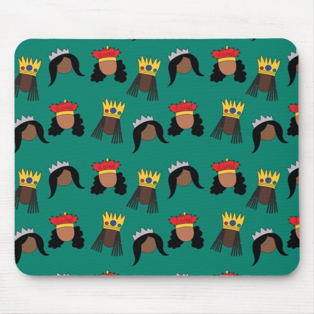 Preto Queens Mouse Pad (Frente)