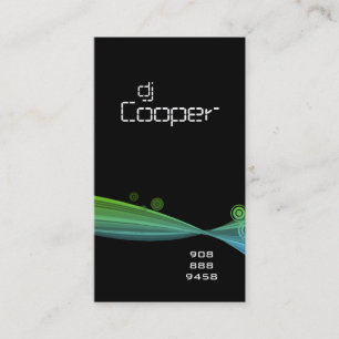 Preto retro do verde azul do cartão de visita da