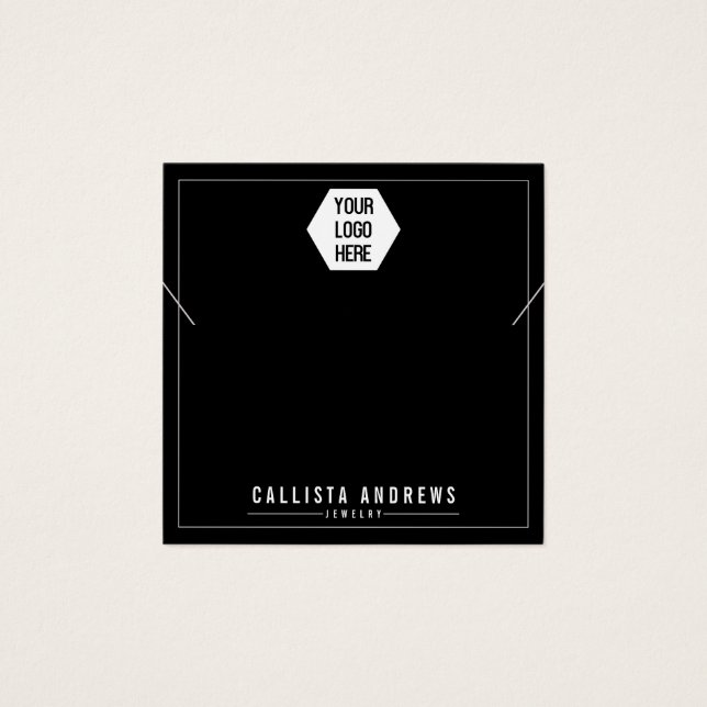 Preto Simples Adicione Sua Placa De Exibição De Co (Frente)