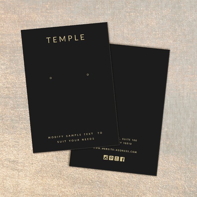 Preto Simples Adicione Sua Placa de Exibição de Oc (Criador carregado)