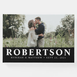 Preto Simples e Elegante | Livro de Convidados de