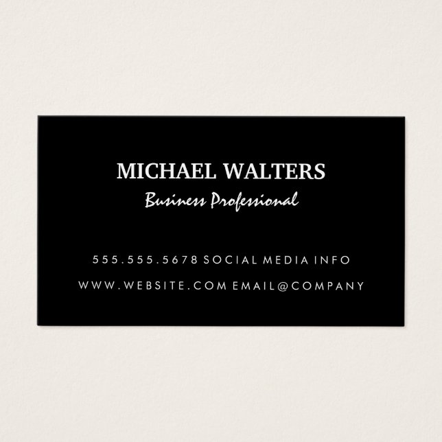 Preto Simples | Moderno (Frente)