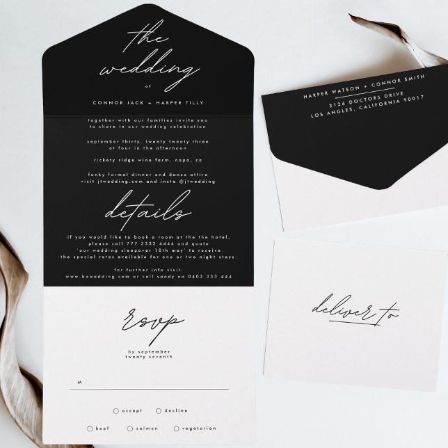 Preto Simplesmente Elegante no Casamento Branco (Criador carregado)