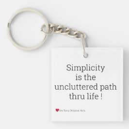 Preto Simplicidade na Chaveiro branca