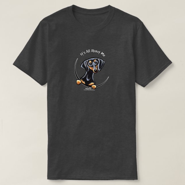 Preto Tan Dachshund É Tudo Sobre Minha Camiseta (Frente do Design)