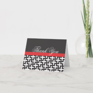 Preto Vermelho Branco Obrigado Notas Cartas