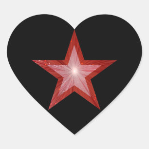 Preto vermelho da etiqueta do coração da estrela