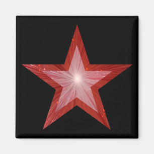 Preto vermelho do quadrado da imã de geladeira da