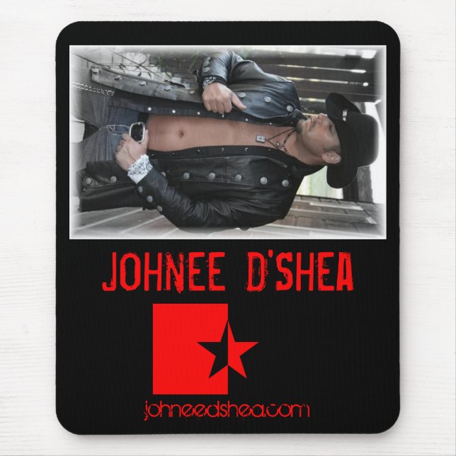 Preto vermelho Mousepad da estrela (Frente)