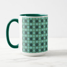 Preto-Weave na caneca grande azul clara