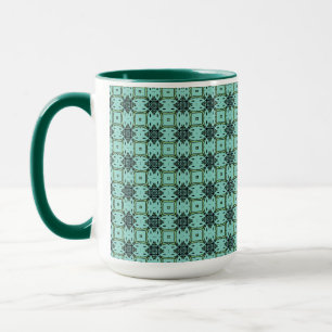 Preto-Weave na caneca grande azul clara