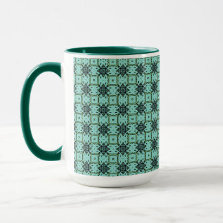 Preto-Weave na caneca grande azul clara